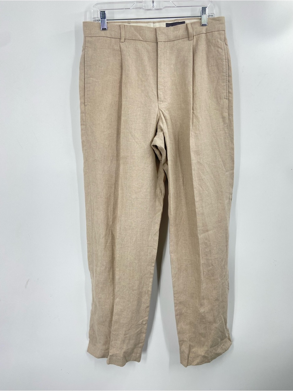 Eddie Bauer Men's Beige Linen‎ Blend Dress Pants